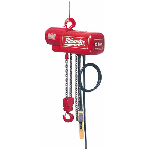 9562 Milwaukee Tool 1/2-Ton Single-Phase Electric Chain Hoist 9.8-Amp