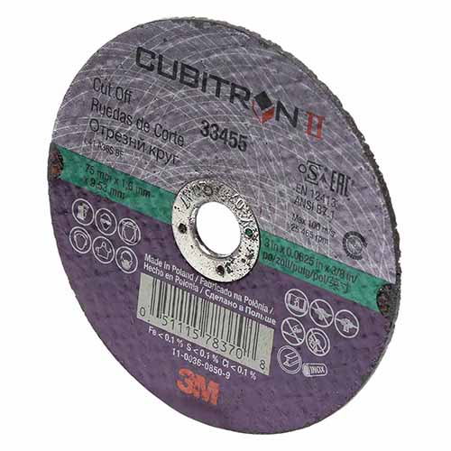 33455 3M Cubitron Ii Cut-Off Wheel 3 In. Single Box