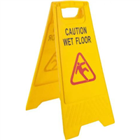 48434997 Caution - Wet Floor, 12" Wide X 24" High, Plastic Floor Sign