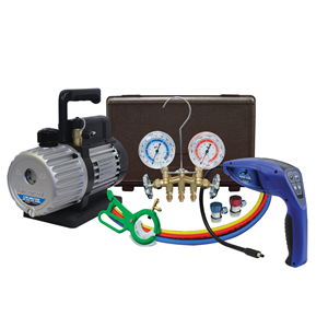 90062-B-KIT Mastercool 3 Cfm Vacuum Pump With 55100-R Leak Detector