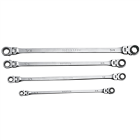 EX-PFFGBXZ-4PC Mountain Flexible Reversible Sae Ratchet Wrench, 4-Piece (12, 14, 16 & 18&Rdquo;)