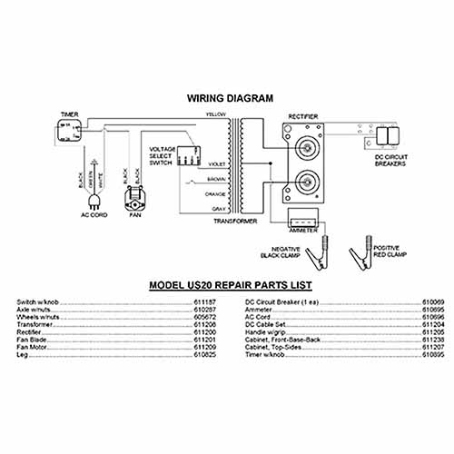 Model Us 20 Click Here For A Parts List,Wiring Diagram Or Schematic