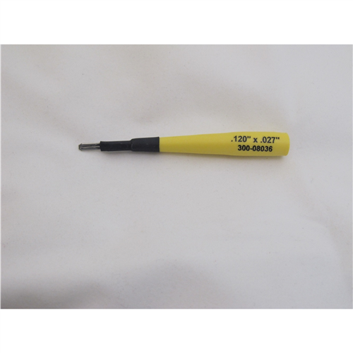 300-08036 Nudi Male .120 X .027" Yellow Probe