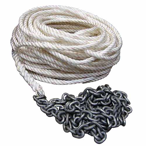 P10296 POWERWINCH 300' of 1/2 Nylon Rope & 20' of 1/4 HT Chain