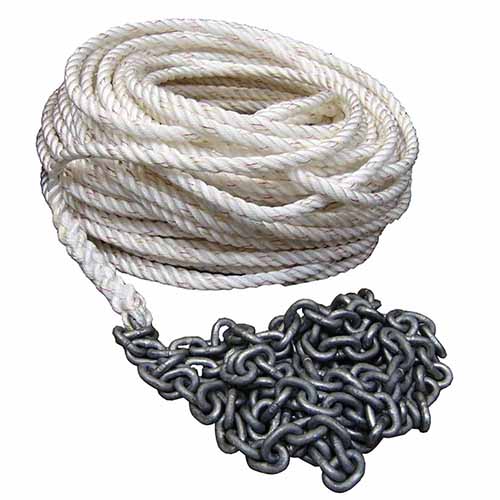 Powerwinch P10296 300' of 1/2" Nylon Rope & 20' of 1/4" HT Chain