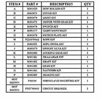 Powerwinch P44200 Deck Mate 25 Parts and Parts List