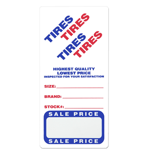 FB-P9943-79 Petoskey Plastics Adhesive Tire Label - 500 Per Roll