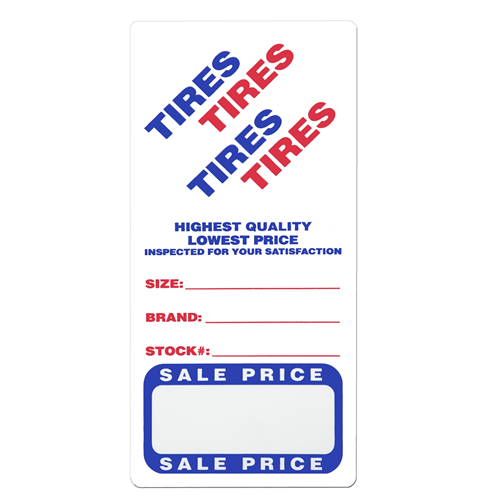 FB-P9943-79 Petoskey Plastics Adhesive Tire Label - 500 Per Roll