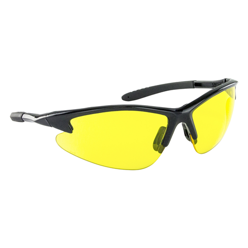 540-0605 Sas Safety Db2 Safe Glasses W/ Black Frame And Yellow Lens In Polybag