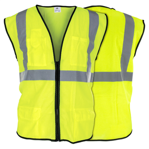 690-2210 Sas Safety Class-2 Type R Hi-Viz Orange Saft.Ey Surveyor'S Vest, Xl