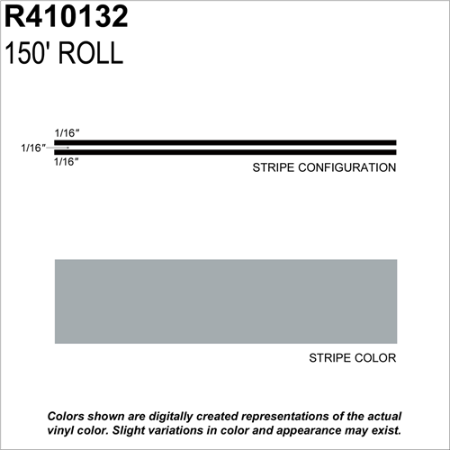 R410132 Sharpline Converting Inc Ms, 3/16" X 150'; Pewter Metallic