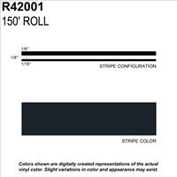 R42001 Sharpline Converting Inc Ms, 5/16" X 150'; Md Dark Char Metallic