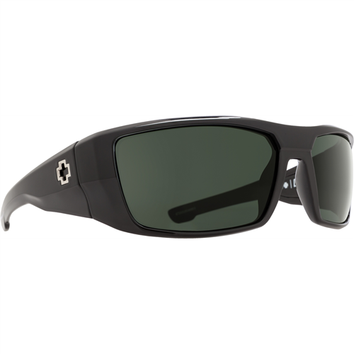 672052038864 Spy Optic Inc Dirk Sunglasses, Black Frame W/ Happy Gr