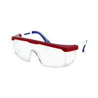 S76701 Sellstrom Sellstrom - Safety Glasses - Sebring Series - Clear Lens - Red/White/Blue Frame - Hard Coated