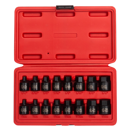 3646 Sunex 16-Piece 3/8 In. Drive Stubby Impact