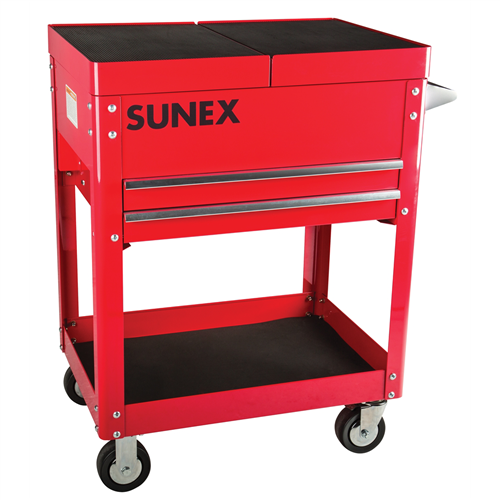 8035R Sunex Compact Slide Top Utility Cart, Red