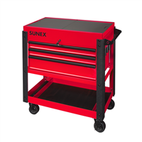 8035XT Sunex 3-Drawer Utility Cart W/ Sliding Top,