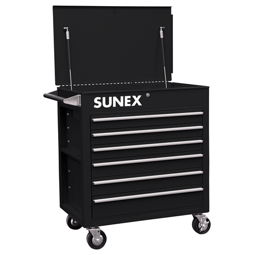 8057BK Sunex 6-Drawer Full-Drawer Professional Cart