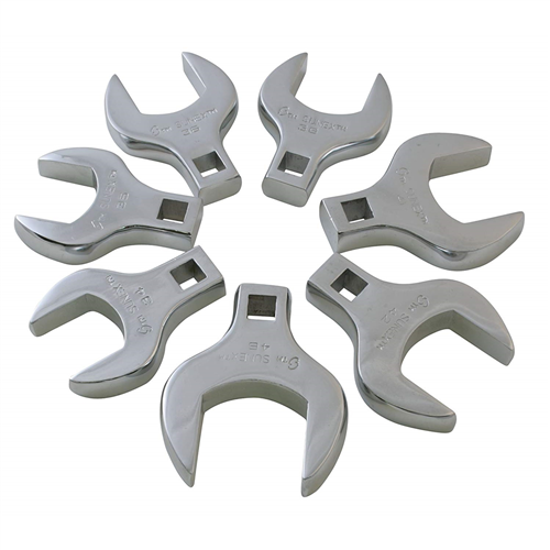 9740A Sunex 7 Pc.1/2" Dr. Metric Jumbo Crowfoot Wrench Set