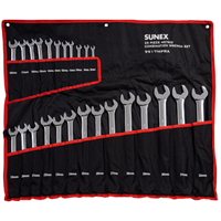 9917MPRA Sunex 25 Pc Metric Full Polish V-Groove Combo Wrench Set