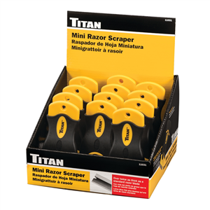 11031-12 Titan 12Pc Mini Single-Edge Razor Scraper Display