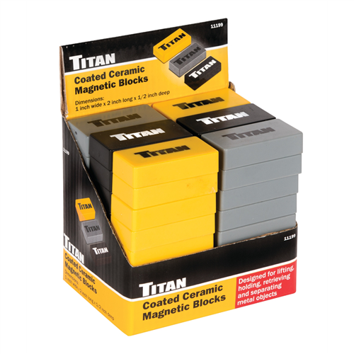 11199 Titan Coated Ceramic Magnetic Blocks 48 Pc