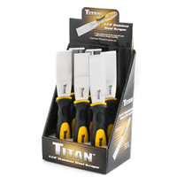 11500-6 Titan 6Pc 1 1/4" Stainless Steel Scraper Display