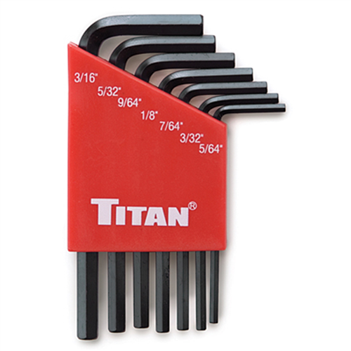 12727 Titan 7-Pc Sae Short Hex Key Set