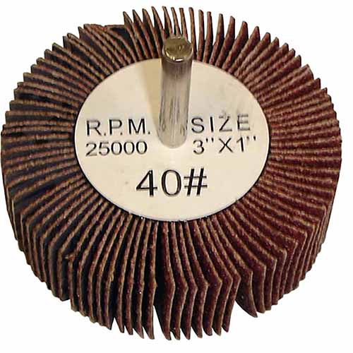 The Main Resource,I516 TMRMI516,TMRMI516 The Main Resource Flap Wheel 3" X 1" X 1/4" - 40 Grit,