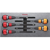 22005EVA Vessel Tools 2200 Ball Ratchet Screwdriver 5Pcs Set In Eva Foam