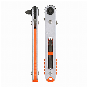 TX76U Vessel Tools Extra Low-Profile Bent-Up Head Ratchet Screwdriver With Extra Low-Profile Bits