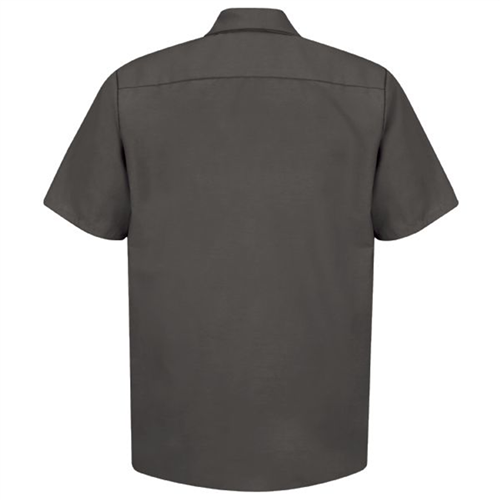 SP24CH-SS-XXL Workwear Outfitters Mens Short Sleeve Charcoal Poplin Work Shirt