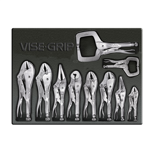 1078TRAY Vise Grip Pliers 10Pcset 11R,10R,10Wr,9Ln,7Lw,7R7Wr6R6Ln5Wr