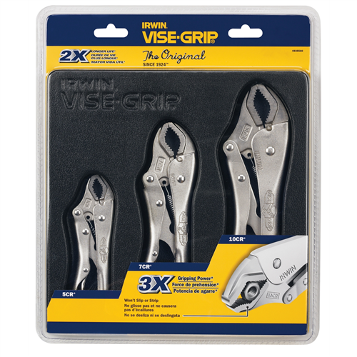 4935580 Vise Grip 3 Piece Locking Pliers Set  (10Cr, 7Cr & 5Cr)