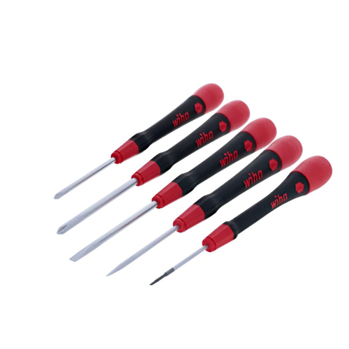 26195 Wiha Tools 5 Piece Set Includes: Slotted 1.5Mmx40Mm, 2.5Mmx50Mm, 3.5Mmx60Mm And Phillips #0X50Mm, #1X60Mm