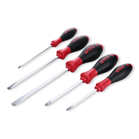 30273 Wiha Tools 5 Piece Softfinish Set Includes: Phillips #1 X 80Mm, Phillips #2 X 100Mm, Slotted 8.0Mm X 150Mm, Slotted 6.5Mm X 150Mm, And Slotted 4.5Mm X 125Mm