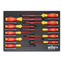 32080 Wiha Tools 10 Piece Insul. Softfinish Cushion Grip Screwdriver Tray Set