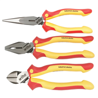 32981 Wiha Tools 3 Piece Insulated Industrial Pliers-Cutters Set