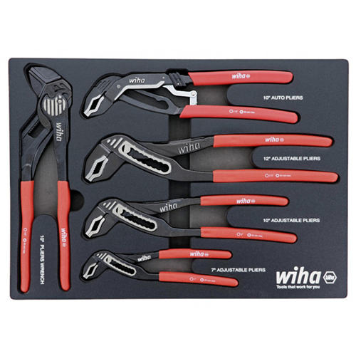 34691 Set Includes - Adjustable Pliers 7.0&Rdquo; | Adjustable Pliers 10.0&Rdquo; | Adjustable Pliers 12.0&Rdquo; | Auto Grip 10.0&Rdquo; | Pliers Wrench 10.25&Rdquo;