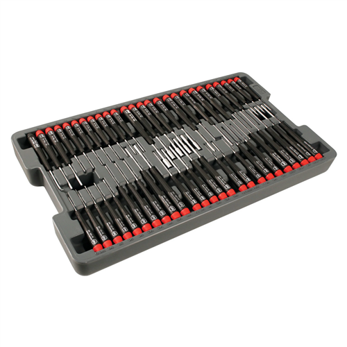 92191 Wiha Tools Precision Screwdrivers Set Includes: Slotted, Phillips, Torx, Hex Inch And Metric Drivers And Nut Drivers In Molded Tray. 51 Piece Set. Dimension Of Tray - 20" X 11.5" X 2"