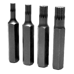 W1395 Wilmar Corp. / Performance Tool 4 Pc 12 Point Metric Bit Set