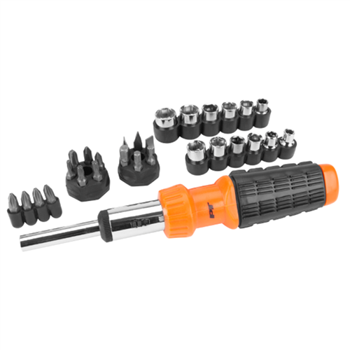 W9082 Wilmar Corp. / Performance Tool 34Pc Socket And Bit Driver Set